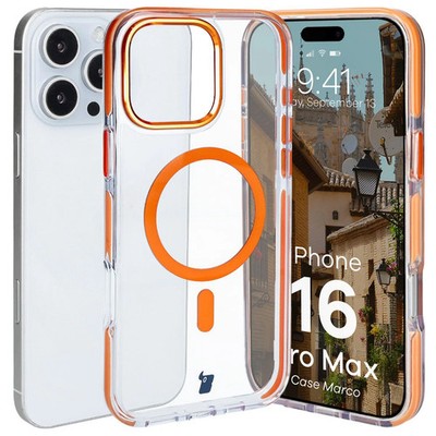 Handyhülle mit Magnetring für iPhone 16 Pro Max Bizon Transparent