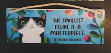 Wooden Sign by Planet Cat 165 x 60mm - 3 design choice