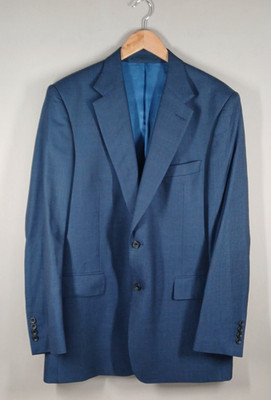 Ede & Ravenscroft Blazer Men's 42L Blue Wool Smart Formal Business Sport Jacket