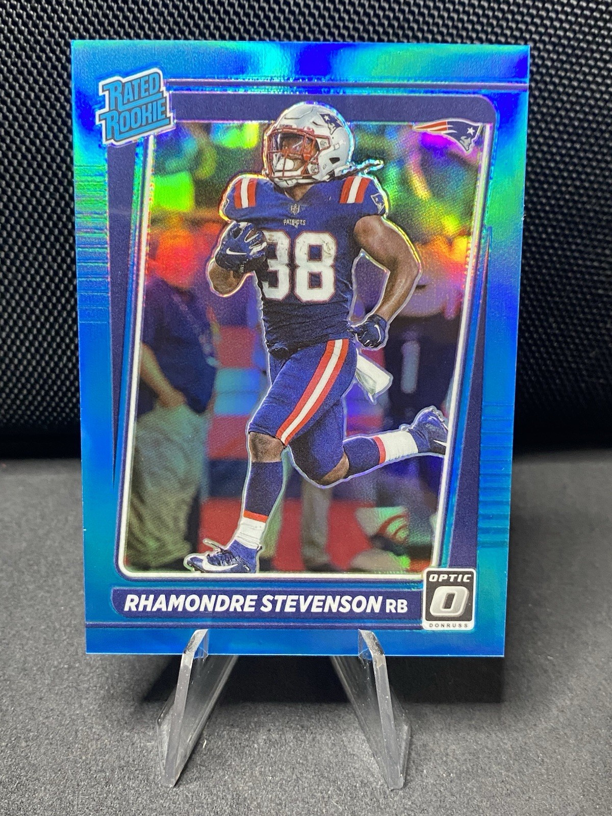 2021 Donruss Optic #237 Rhamondre Stevenson Aqua #/299