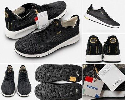Geox Aerantis Men s Sneakers Shoe Gray Black Yellow US 9 NEW Respira Ventilation