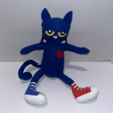 Pete the Cat 13" Plush Red Heart Shoe Curly Tail Blue Cat James Dean Merrymakers