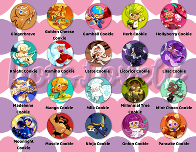 Cookie Run Kingdom NEW Pins Pin Buttons Keychains Moonlight Milky