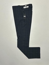 NEW DKNY Mens Gray GLEN PLAID STRETCH ATHLETIC FIT Dress Pants/Slacks 32x34