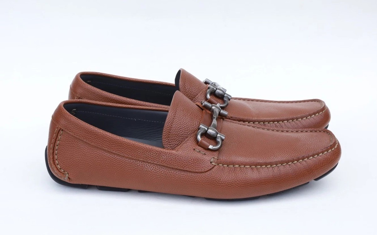 Salvatore Ferragamo Gancini Bit Loafers Mens 7 EE Brown Leather Dress Shoes‎ Ferragamo Men main image 4