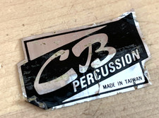 CB PERCUSSION Cymbal Stand Drum Logo Decal Badge Emblem Adhesive Sticker Part