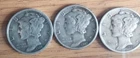 Mercury Dime lot of -3- from the 20's Denver Mint