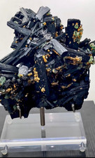 11.2LB TOP Rare Namibia Natural Black Tourmaline Quartz Crystal Cluster Mineral
