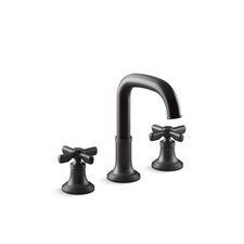 KOHLER Paces 8 in. Widespread Bathroom Faucet with Cross Handles Matte Black