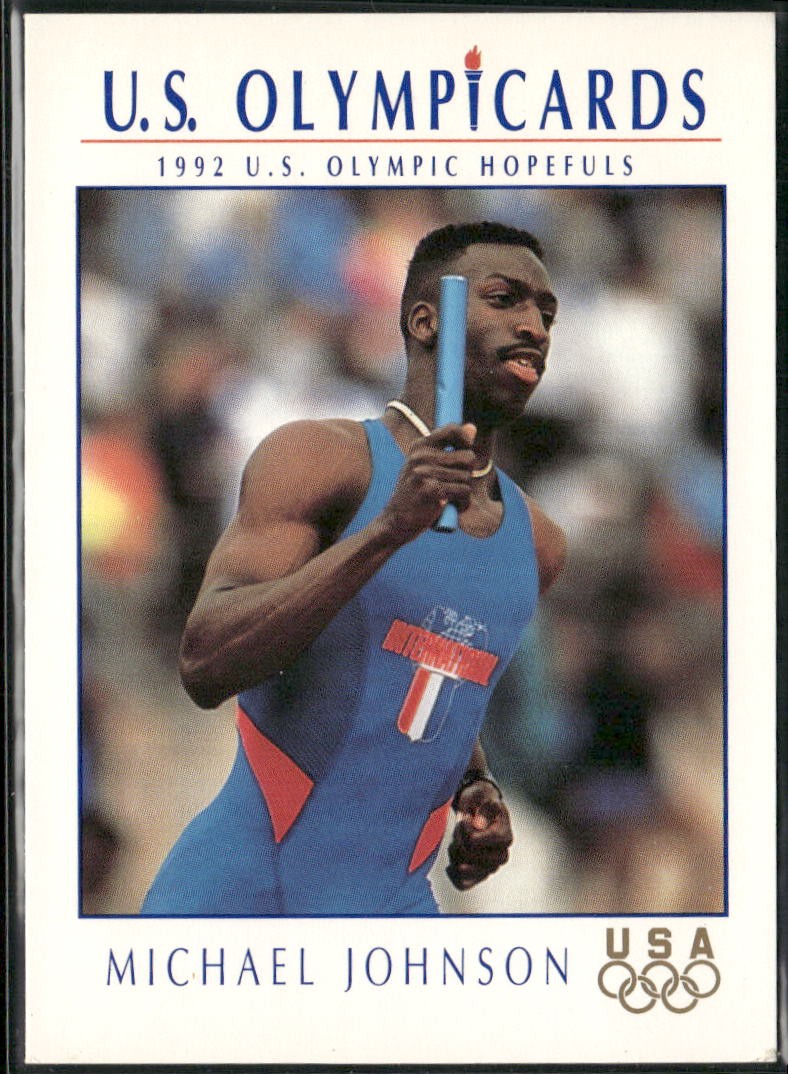 1992 Impel Olympicards: 1992 U.S. Olympic Hopefuls #87 Michael Johnson RC A2