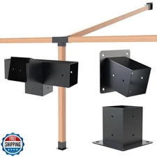 Grehitk Pergola Kit with Brackets, 15°Slanted Roof Pergola Bracke