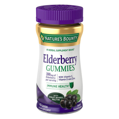 Nature'S Bounty Elderberry Gummies 40 Count Immune Support Zinc Vitamins a C D E