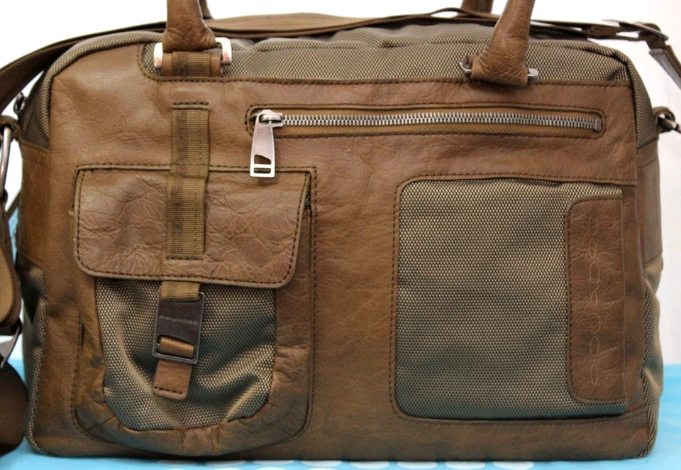 Borsa Cartella in pelle e tessuto PIQUADRO Unisex - Immagine 2 di 4