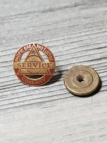 Vintage 14K Solid Gold 2,0g Pacific Gas & Electric Service Pin PG&E Not Scrap #2
