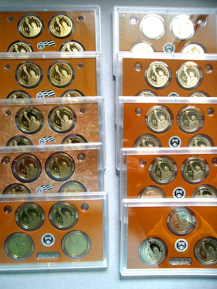 2007-2016 S Presidential $1 US Mint 🇺🇸 PROOF Sets (39 Coins) + Bonus - Image 3 of 4