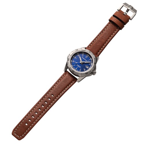 ProTek Men's Watch Dive Rotating Bezel Automatic Blue Dial Brown Strap 2203 - Bild 3 von 8