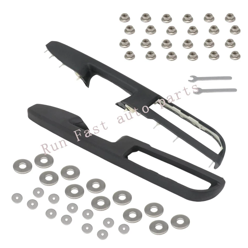 Black Front Left & Right For 2010-14 GMC Yukon XL 1500 Door Armrest Repair 80995 - Image 2 of 4