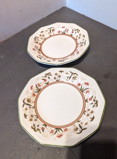 CHURCHILL ASSAM SET OF TWO BREAD AND BUTTER PLATES 3/4' WIDE EXC