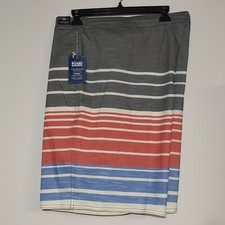 Roundtree  Yorke Surf Shop Board Shorts Striped Swim Trunks Mens Size 2XB