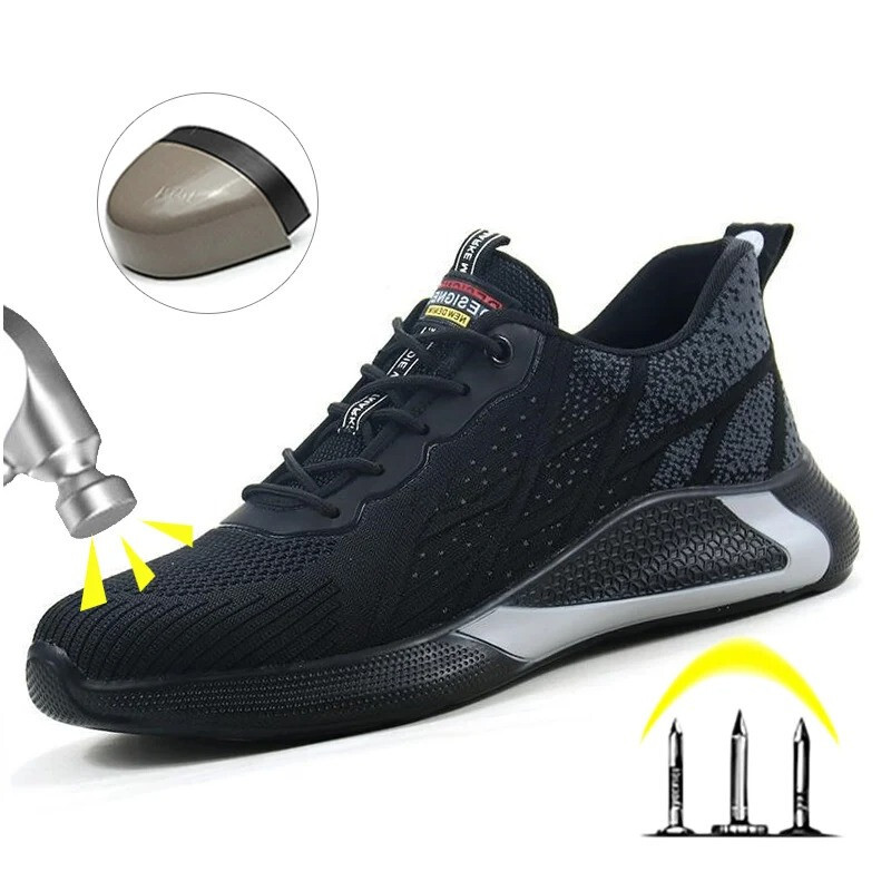 Chaussures de sécurité anti-écrasement et anti-crevaison légères et respirantes