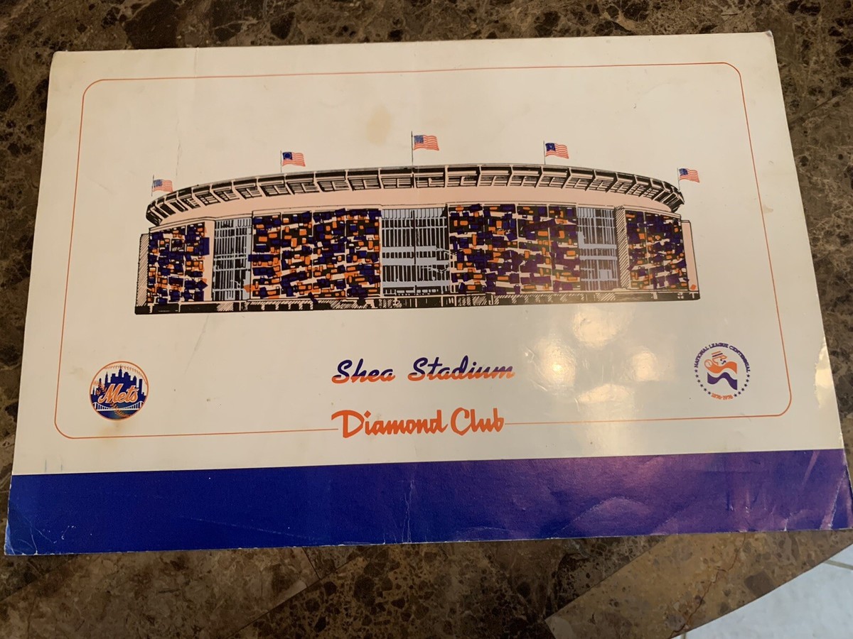 Original 1970's Shea Stadium N.Y.Mets Diamond Club Menu & Placemat