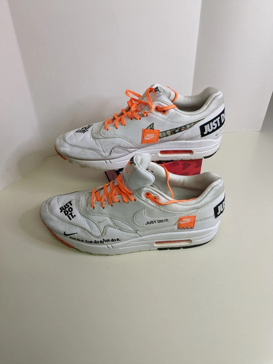 Rare Nike Air Max 1 SE JDI Just Do It Pack Men's Sz 10.5 Ice White/Orange..  NICE