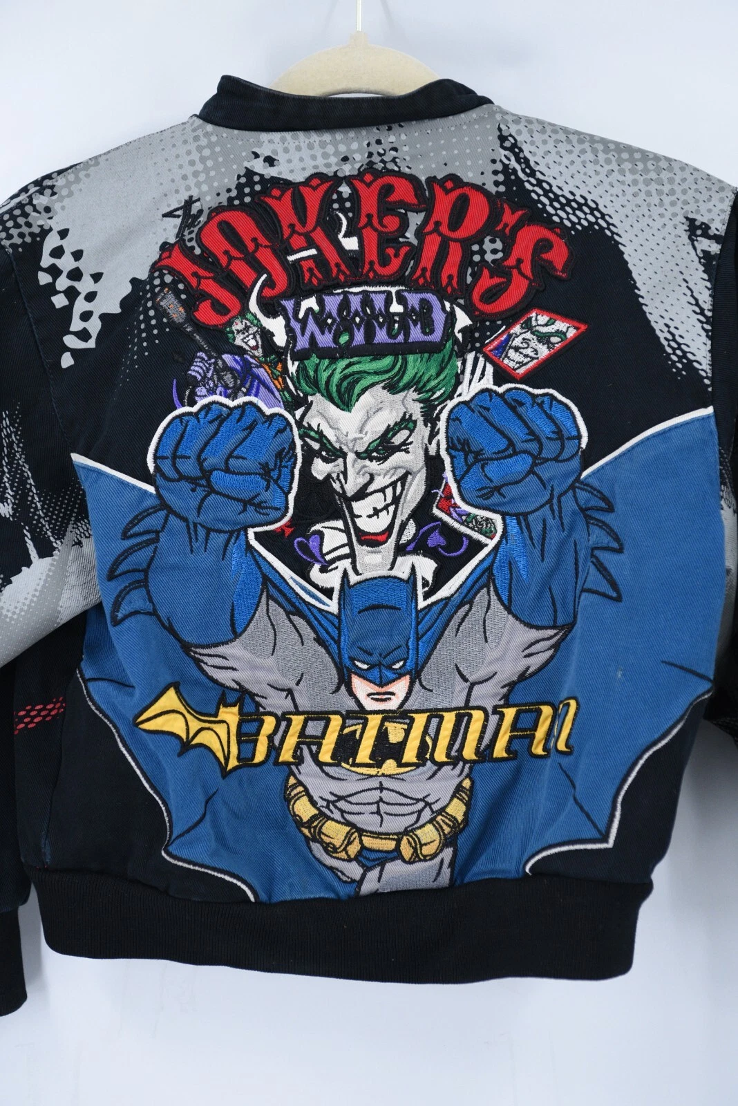 Batman Joker Jeff Hamilton Youth Medium Baseball Jacket