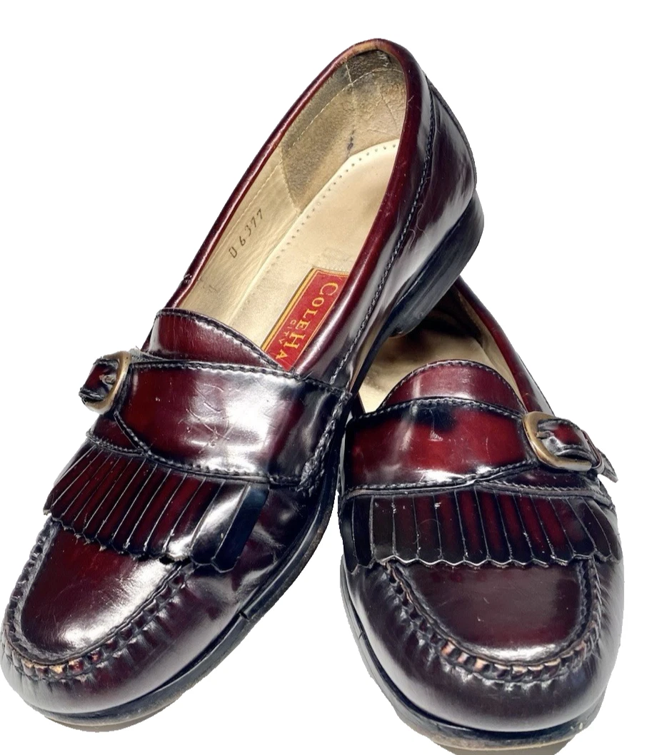 COMMON PROJECTS Mocassino kiltie Cole Haan vintage 06377 fibbia pizzicata scarpa in mogano 8M