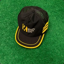 Vintage Three Stripe Trucker Hat Quality Starts Here Truck Stop VTG USA