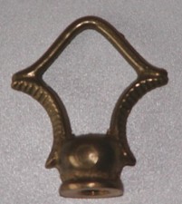 Ozdobna złączka pierścieniowa okrągła, kolor mosiężny, 60 mm, gwint wewnętrzny M 10 x 1