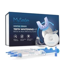 MySmile Teeth Whitening Kit with LED Light, 10 Min Non-Sensitive Fast Teeth W...