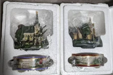 Thomas Kinkade Ardleigh Elliot Churches Of Faith Music Box House Figurine Lot