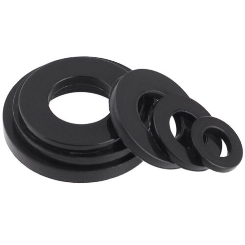 M2 M2.5 M3 M4 M5 M6 M8 schwarz Nylon Kunststoff flache Unterlegscheiben passend für metrische Schrauben/Schrauben - Bild 3 von 4