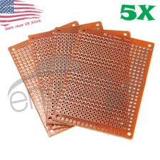 5pcs 5cm x 7cm (2x3in) PCB Prototyping Perf Boards Breadboards DIY US