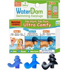 Swimming Ear Plugs - Ultra Comfy Waterproof Earplugs Prevent Swimmer's Ear Sm...