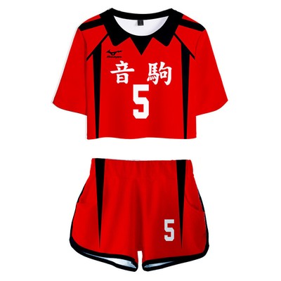 Haikyuu!! Nekoma High School NO.5 Kozume Kenma Cosplay Sportwear Shirt Shorts