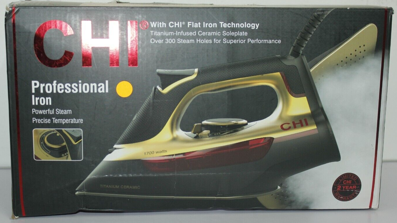 chi steam iron for clothes with titanium infused ceramic soleplate