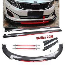 Front Bumper Lip Spoiler Splitter Carbon Fiber For Kia Forte 10-23 Bod Kit