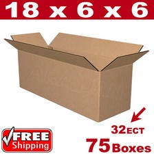 75 - 18x6x6 Cardboard Boxes Mailing Packing Shipping Box Corrugated Carton