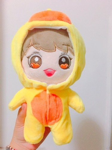 Muñeco de peluche Chanyeol KPOP EXO de 20 cm/8"" juguete de peluche con ropa de pato amarillo nuevo - Imagen 12 de 13
