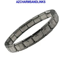 Italian Charm Modular Bracelet Cross Design Choose your Length #BR32