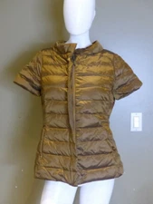 MY ANORAK SHORT SLEEVE PUFFER JACKET BRONZE WOMENS S