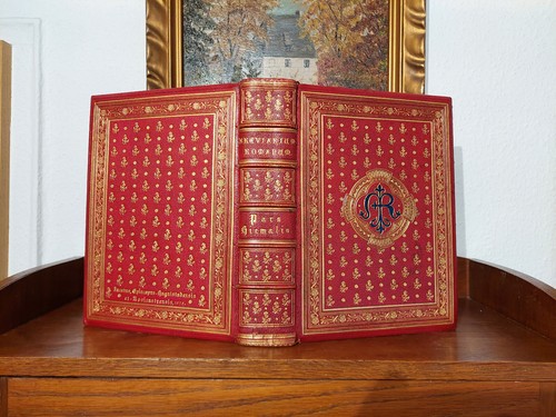 BREVIARIUM ROMANUM Luxusausgabe STUNDENBUCH Prachtvoller LEDER MEISTEREINBAND - Bild 4 von 24