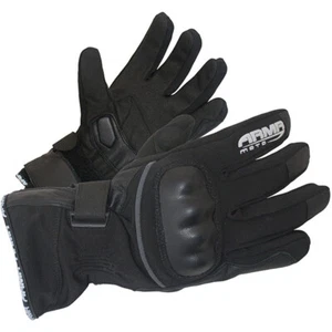 Armr Moto WP535 Textile Waterproof Black Thermal Motorcycle Gloves All Sizes