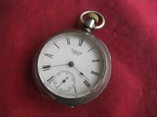 Antique Waltham 18s 11j Coin Silver Pocket Watch, Association of Wilna