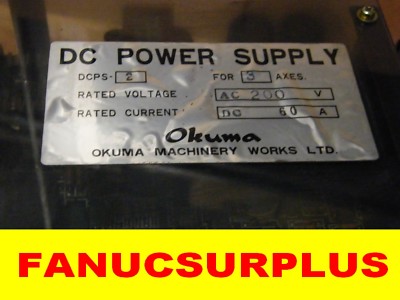 OKUMA DC POWER SUPPLY 3 AXES DCPS 2 E4809-436-002 WARRANTY | eBay