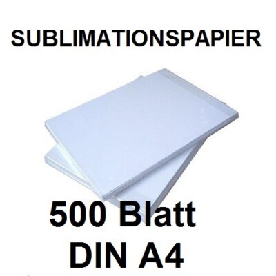   500 Blatt DIN A4 Sublimationspapier,  Profi-Transferpapier für Shirts, Tassen