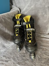 Mongoose Adjustable Inline Roller Blades Size 5-8 Black And Yellow