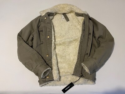 DIESEL Jacke mit Fell Gr S khaki beige (NP:599,- ) *NEU*