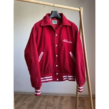 Maple Athletic Sportswear VTG 70s Nebraska Corduroy Jacket Size XL